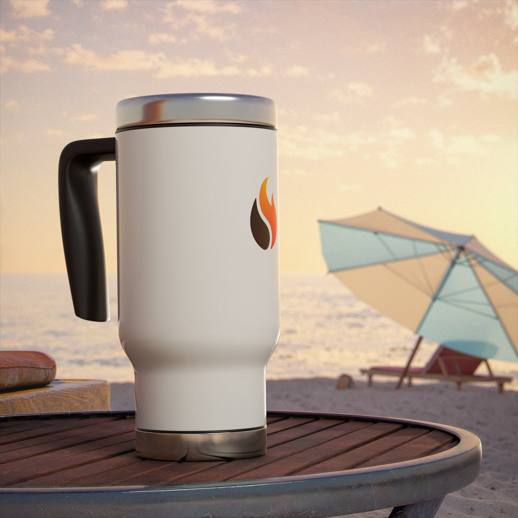 Travel Mug with Handle - Perfect for Coffee Lovers, Eco-Friendly, 14oz Stainless Steel, Great for Travel, Personal Use or Gifting